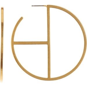 Madewell Geometry Hoop Earrings in Vintage Gold